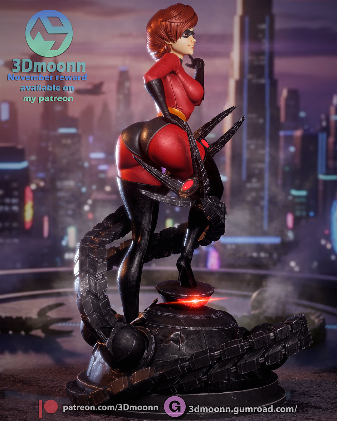 The Flexible Fighter | Maximum Detailed 12K 3D printed figure