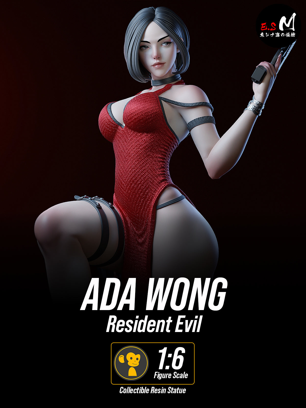 The Woman in Red | Maximum Detailed 12K 3D printed figure