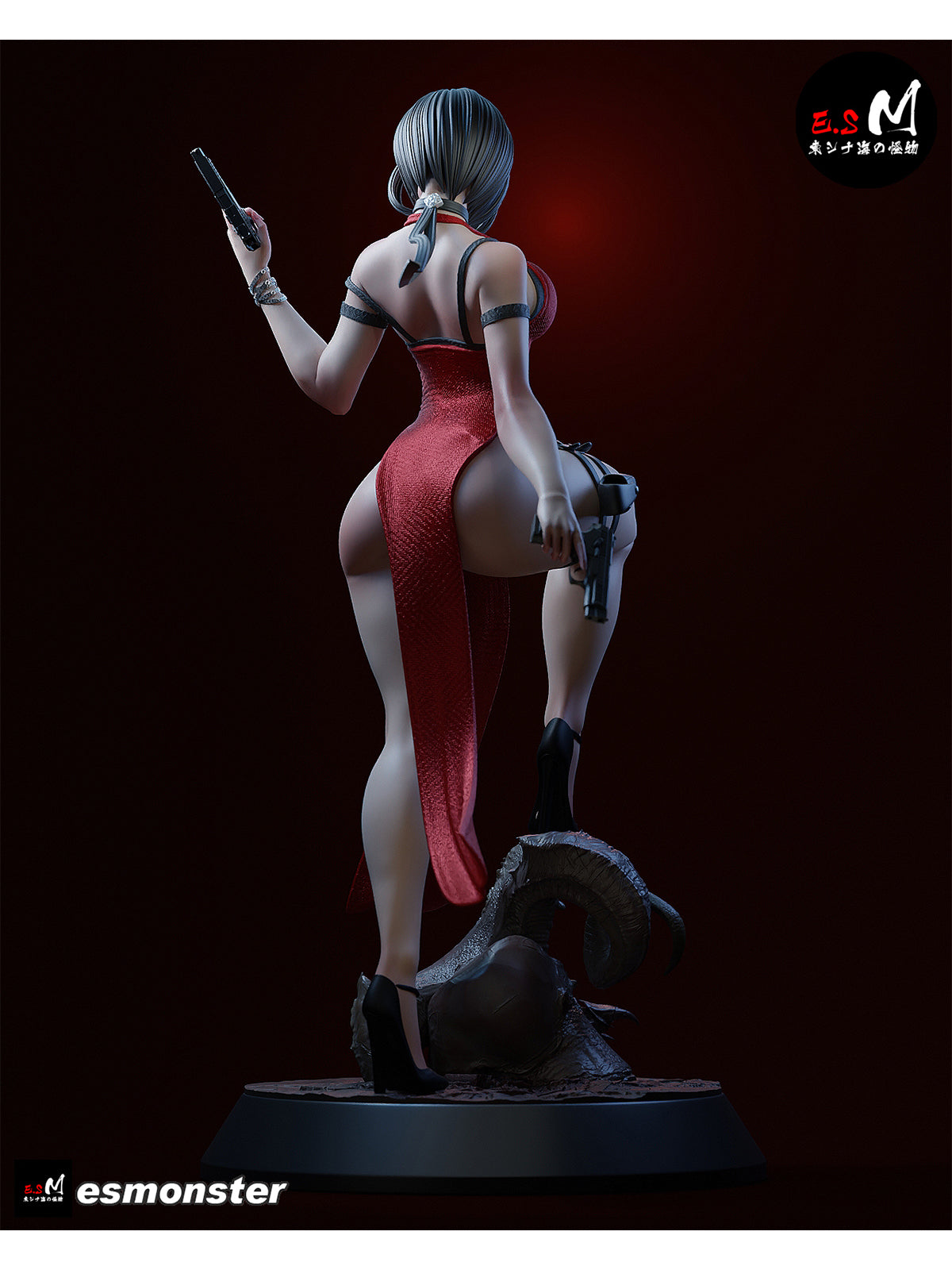 The Woman in Red | Maximum Detailed 12K 3D printed figure