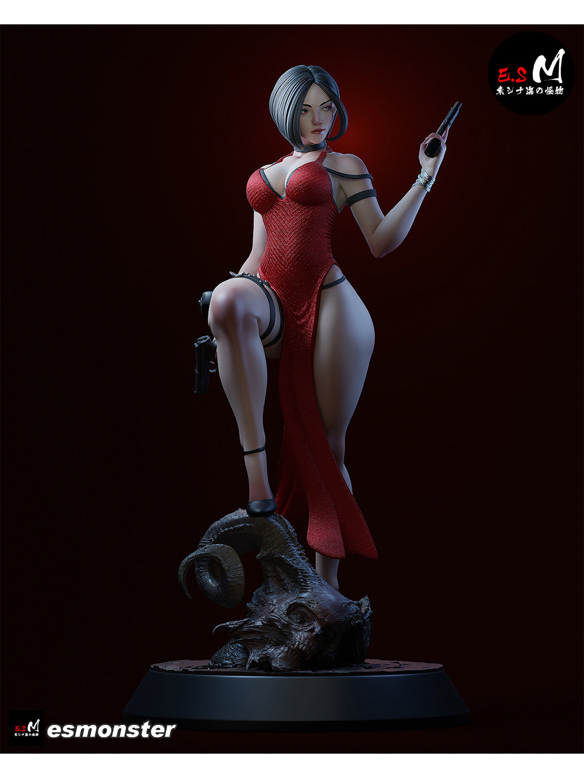 The Woman in Red | Maximum Detailed 12K 3D printed figure