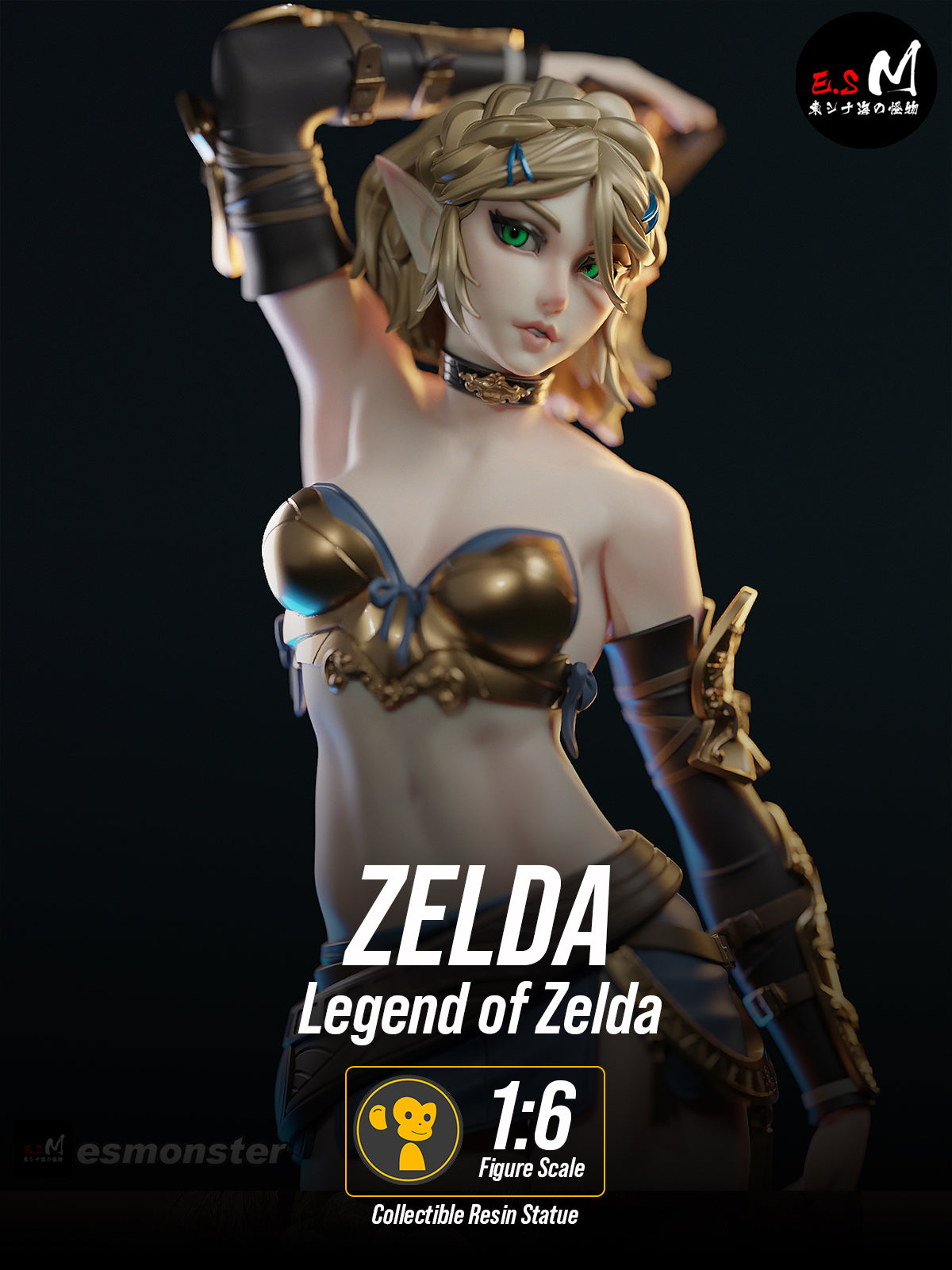 The Golden Maiden | Maximum Detailed 12K 3D printed figure